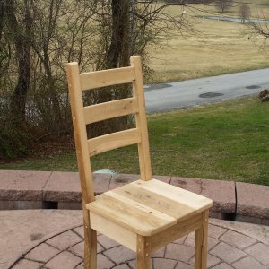 Rustic Ladderback with Curved Rungs