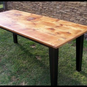 7 ft thin top pine table