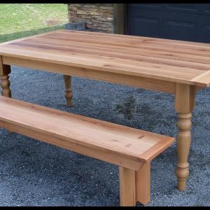 7 ft thin top Oak table