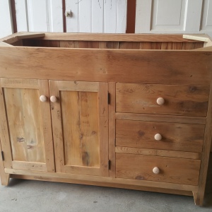48" Pine box style Vanity with drawers