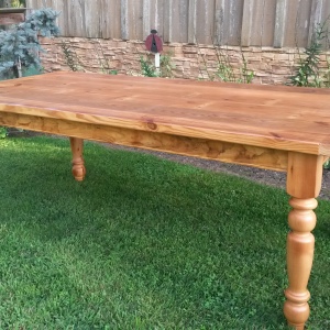 7 ft Plank top Reclaimed Pine table