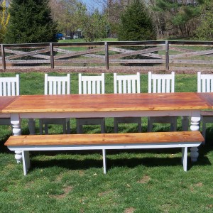 10ft reclaimed Pine table