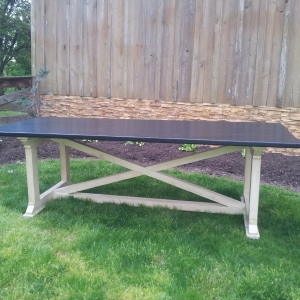8ft Reclaimed Pine "X" base trestle table
