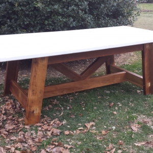 7ft "V" beam Reclaimed Pine table