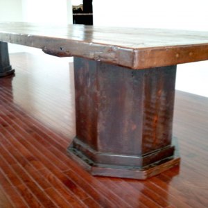 16ft column Reclaimed Pine Barnwood Table