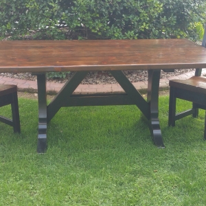 6ft Reclaimed pine "A" frame Trestle table