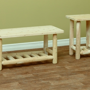 Classic Adirondack coffee table & end table