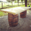 Reclaimed Wood Furniture Ideas: The Wine Barrel Table