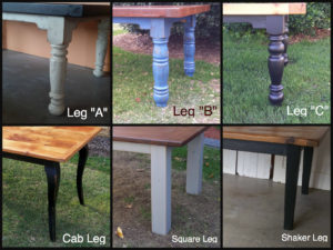Table & Leg Options